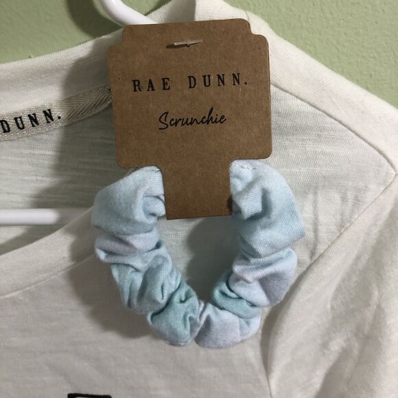 Rae Dunn Bride Short Sleeve Shirt with Scrunchie Soft White Size Small - Picture 3 of 5
